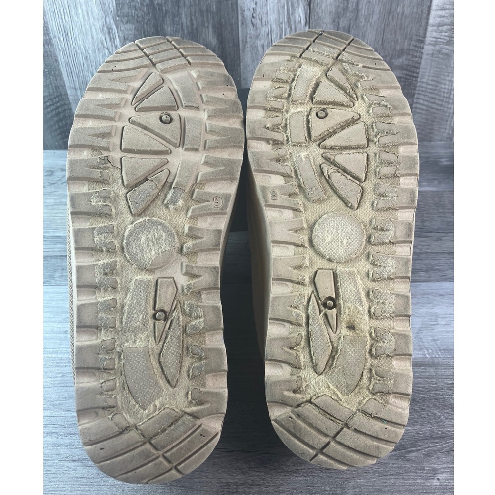 Mudd Stormy-13LP Womens 9 Tan Faux Suede Platform Slipper Mules Braided Trim - Picture 5 of 7